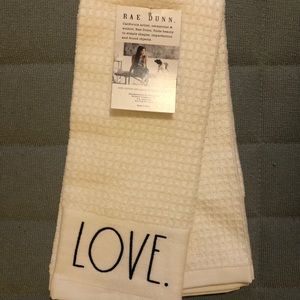 NWT Rae Dunn Kitchen Towels “Love/Be Kind”